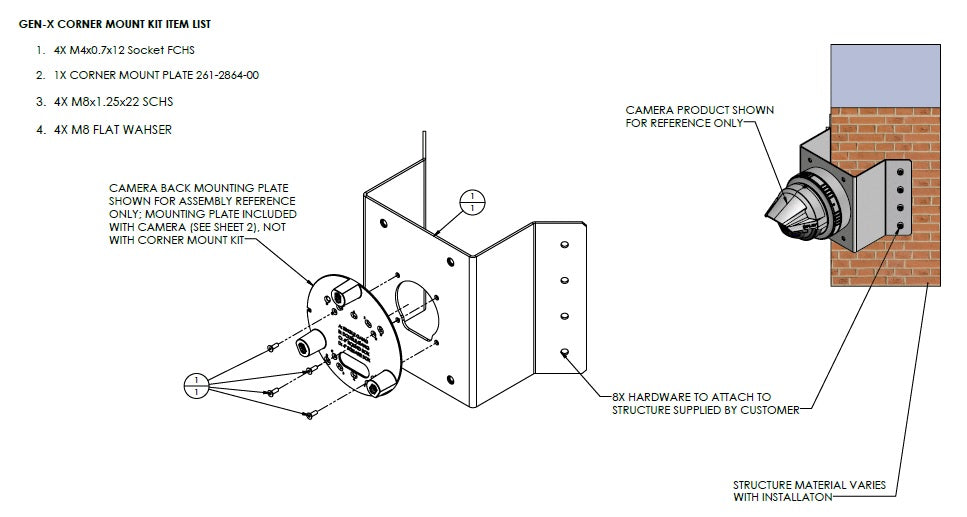 FLIR SAROS CORNER MOUNT KIT