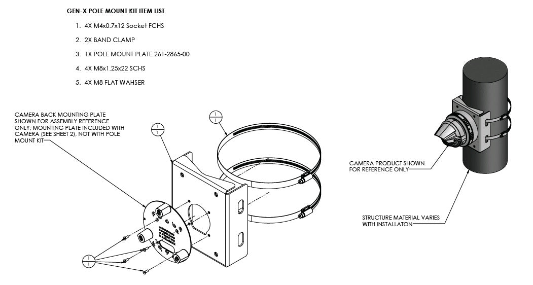 FLIR SAROS POLE MOUNT KIT