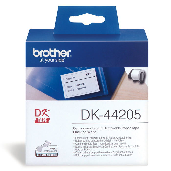 BROTHER LABEL REM 62X30.48M CONT PAPER ROLL WHITE