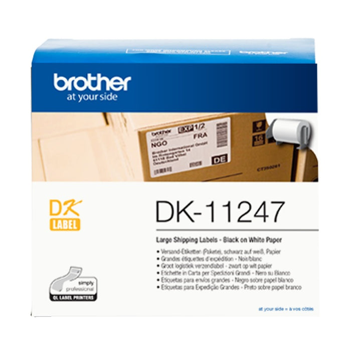 BROTHER LABEL SHIPPING PERM 103X164 180/R WHITE