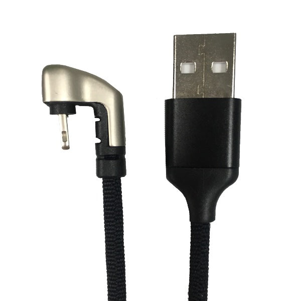 CABLE LIGHTNING TO USB/A 180/DEG BLACK 1M