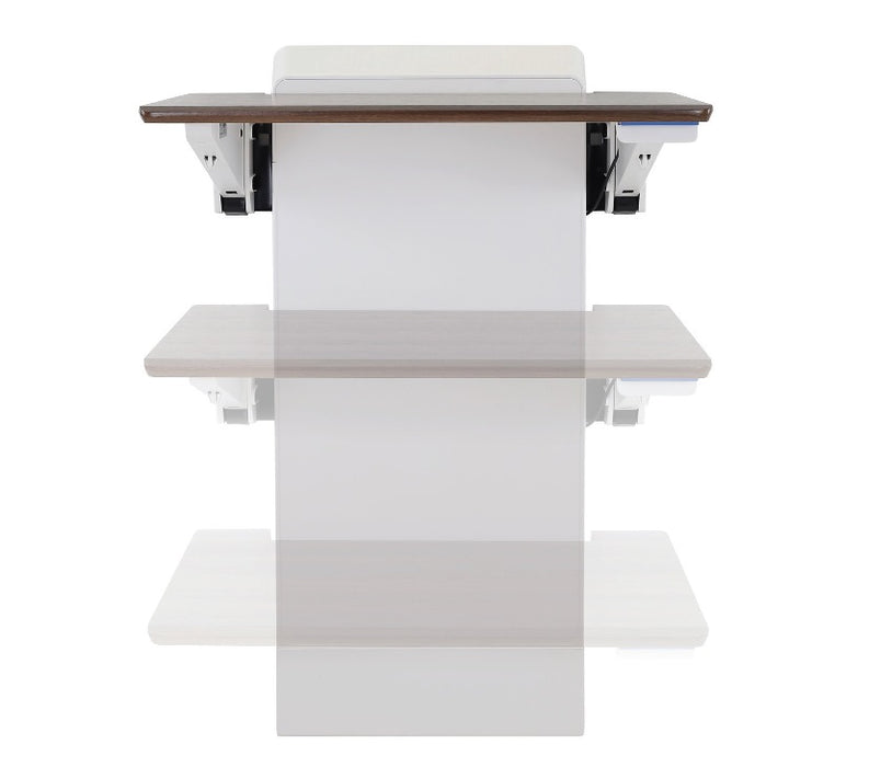 ERGOTRON WORKFIT ELEVATE WALL DESK SNOW/MAPLE