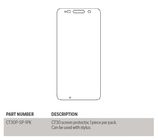 HONEYWELL SCREEN PROTECTOR 1/PK CT30XP