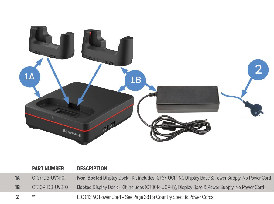 HONEYWELL DOCK KIT CHARGE/DISP 1-BAY CT37