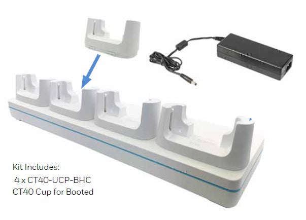 HONEYWELL UNIV DOCK CHARGE ETH 4-BAY CT40HC W/BOOT