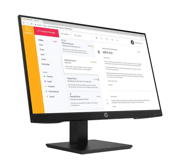 HP MONITOR P24H G5 23.8 INCH STAND BLK