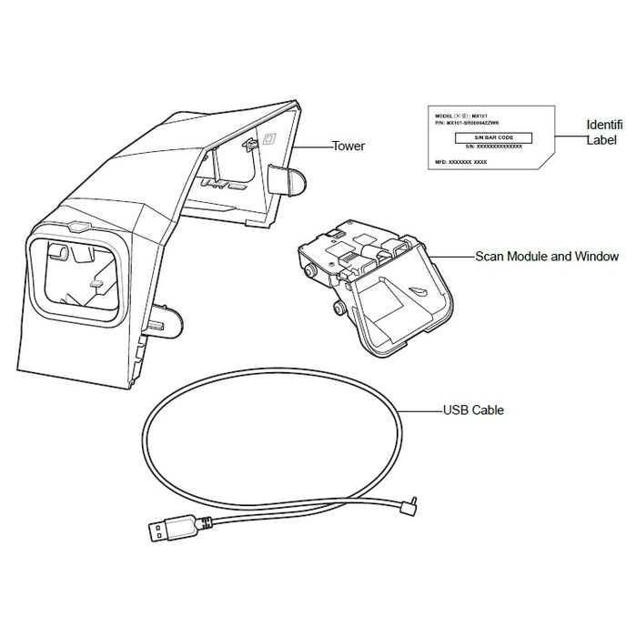 ZEBRA CUSTOMER SIDE SCANNER MX101 FOR MP7000
