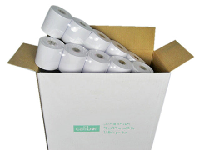 CALIBOR THERMAL PAPER 57X47 24 ROLLS / BOX