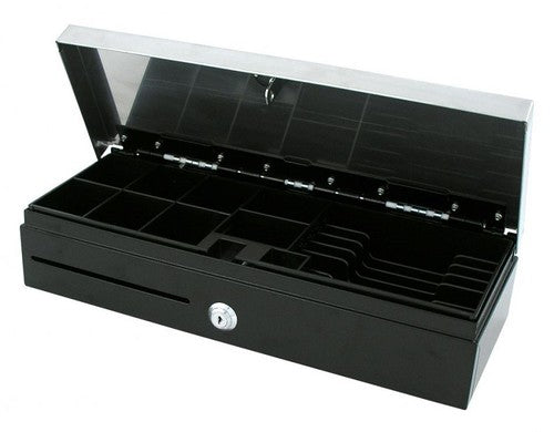VPOS CASH DRAWER FLIPTOP 6 NOTE 8 COIN 24V BLK